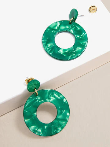 Monochromatic Chunky Acetate Mod Earrings