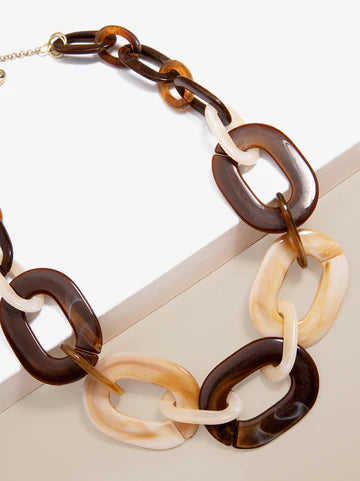 Marbled Links Collar Necklace