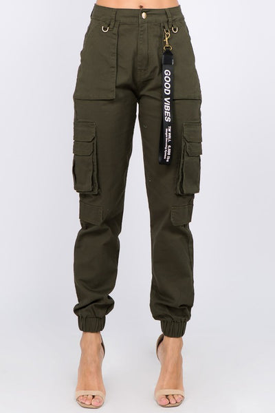 High Waist Jogger with Cargo Pockets