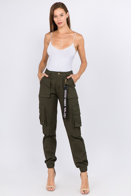 High Waist Jogger with Cargo Pockets