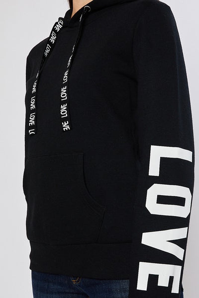 Love Pull Over Hoodie Jogger Set